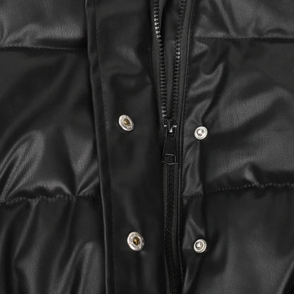 Chaqueta de Piel Sintética para Mujer | Chaquetón Corto de Invierno con Cremallera