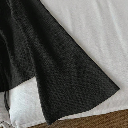 Blusa de Punto con Lazada para Mujer | Manga Farol y Escote de Pico