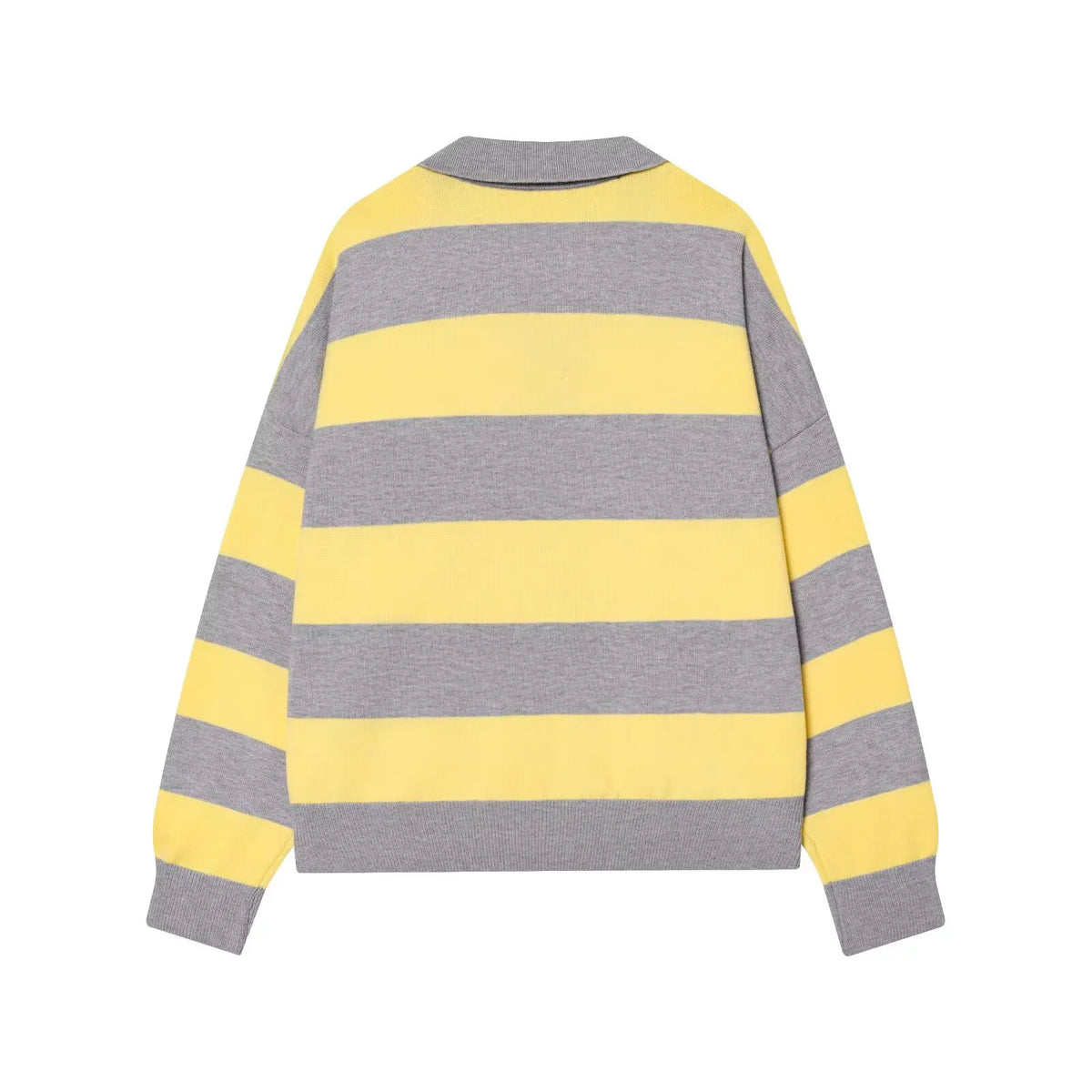 Jersey de Rayas Cuello Polo para Mujer | Oversize
