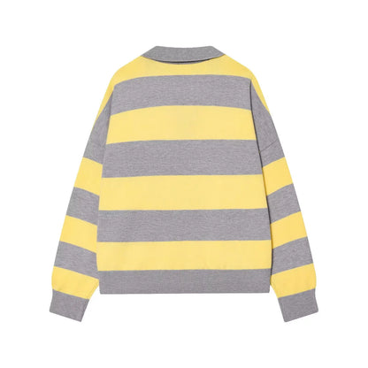 Jersey de Rayas Cuello Polo para Mujer | Oversize