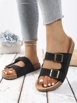 Sandalias de Corcho con Hebilla para Mujer | Sandalias Cómodas de Verano
