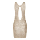 Vestido Corto de Playa para Mujer | Cover Up de Verano con Detalle Calado