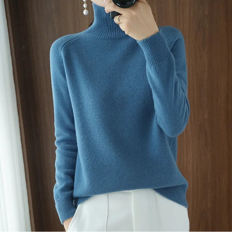 Jersey Cuello Chimenea para Mujer | Manga Raglán Básico