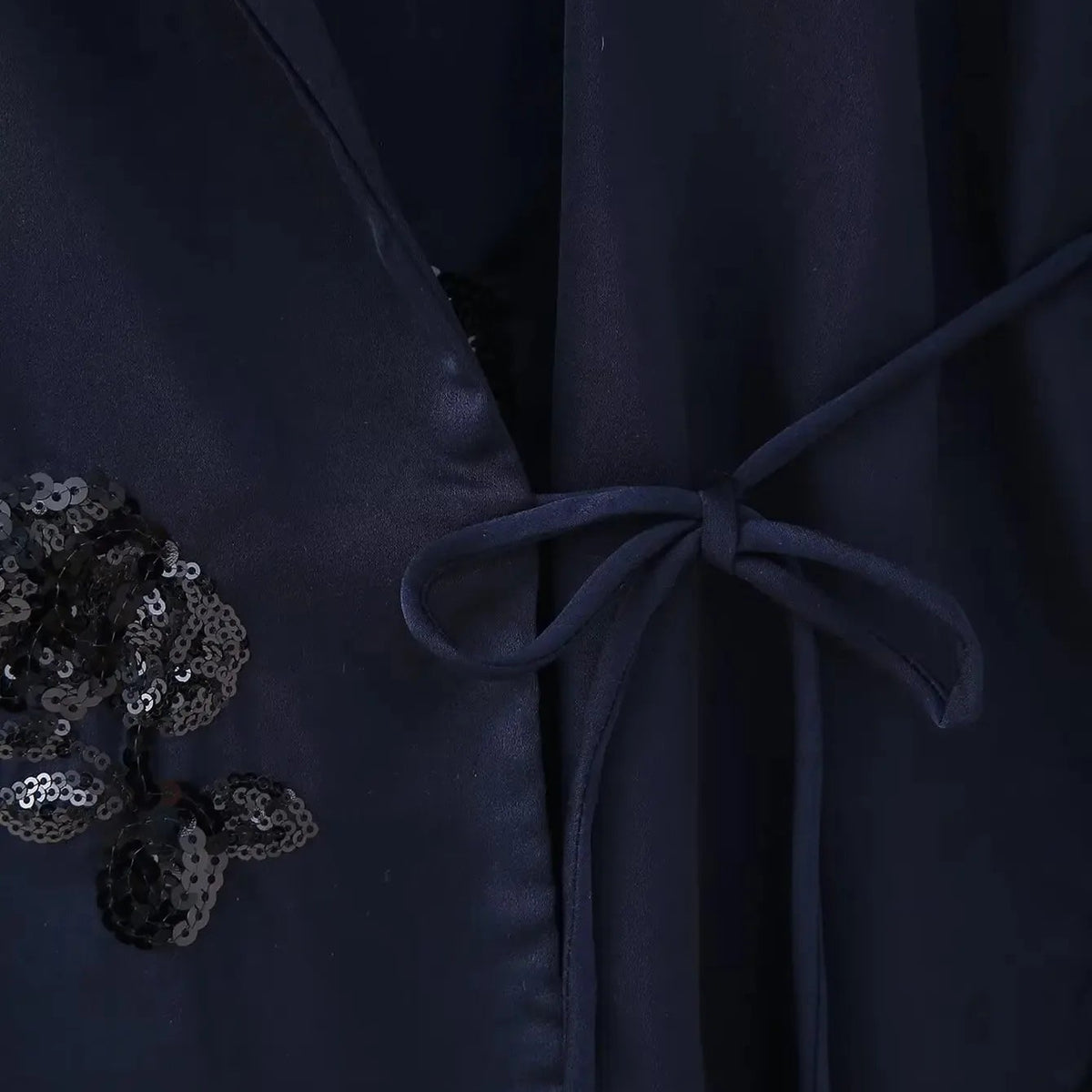 Conjunto Blazer y Pantalón Azul Marino para Mujer | Estampado de Lentejuelas