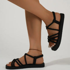 Sandalias de Cuña para Mujer | Sandalias de Verano Ligeras de Plataforma con Tira Elástica