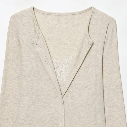 Cárdigan Corto de Punto para Mujer | Chaqueta Ligera Entallada de Manga Larga