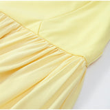 Vestido Largo Palabra de Honor para Mujer | Maxi Plisado de Verano con Abertura