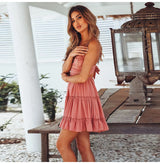 Vestido Lencero Liso para Mujer | Vestido de Tirantes de Verano Elegante