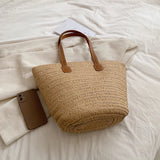 Bolso de Rafia para Mujer | Capazo de Playa Tejido de Verano