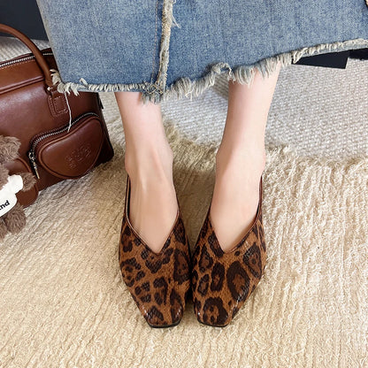 Bailarinas Animal Print para Mujer | Bailarina de Piel Grabada de Otoño
