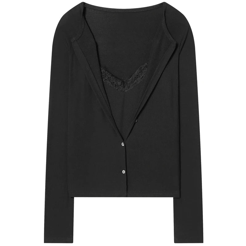 Cárdigan Corto de Punto para Mujer | Chaqueta Ligera Entallada de Manga Larga