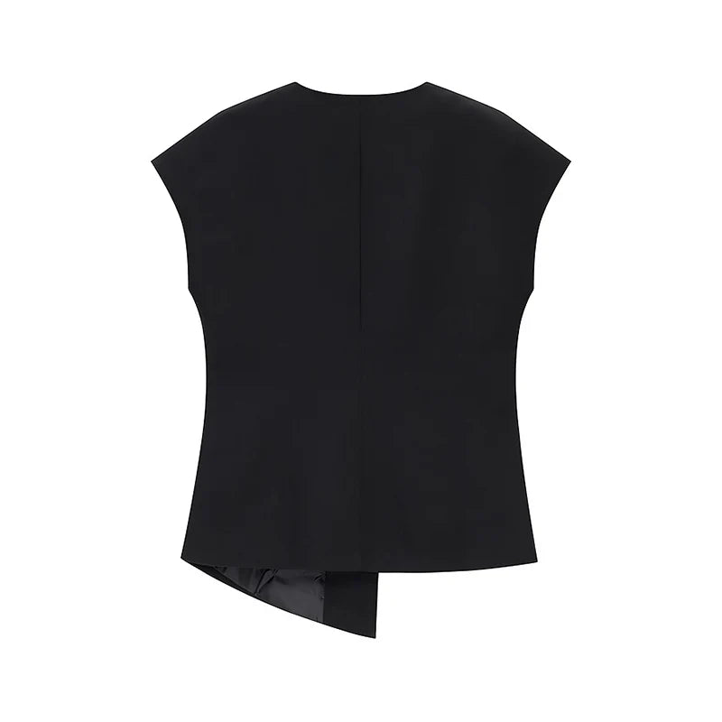 Conjunto de Chaleco y Pantalón para Mujer | Chaleco Sastre Asimétrico con Pantalón Recto