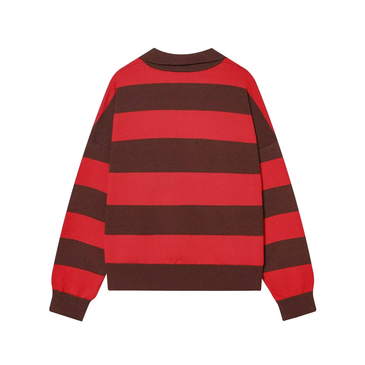 Jersey de Rayas Cuello Polo para Mujer | Oversize