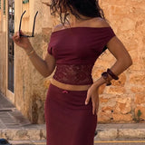 Top de Encaje para Mujer | Camiseta Semitransparente de Verano Asimétrica