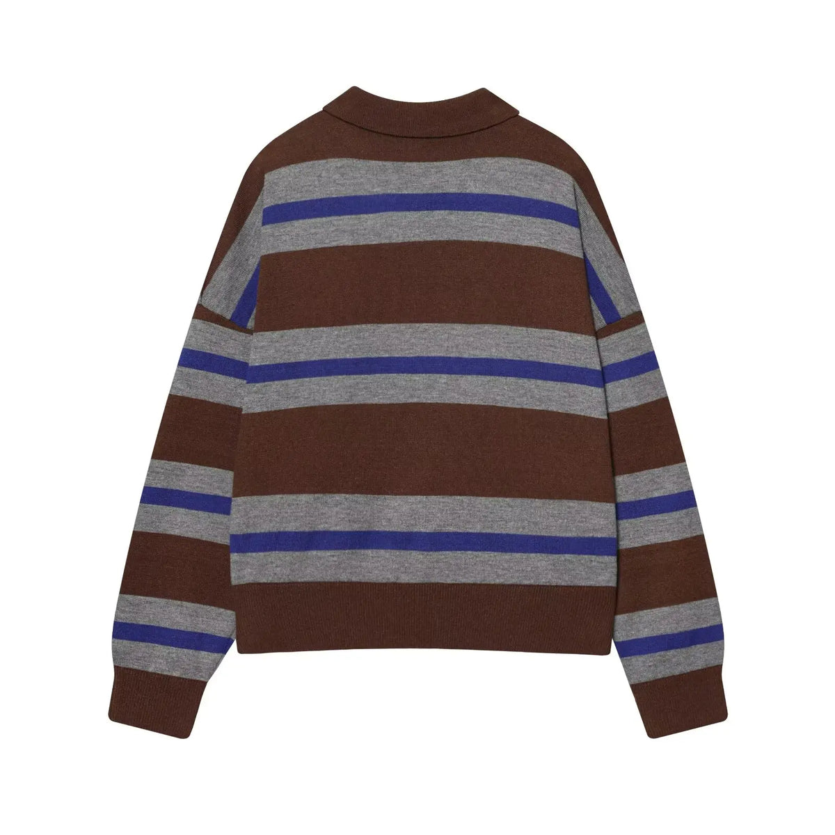 Jersey de Rayas Cuello Polo para Mujer | Oversize