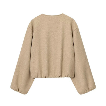 Chaqueta Bomber Cropped para Mujer | Deportiva de Manga Larga con Cremallera