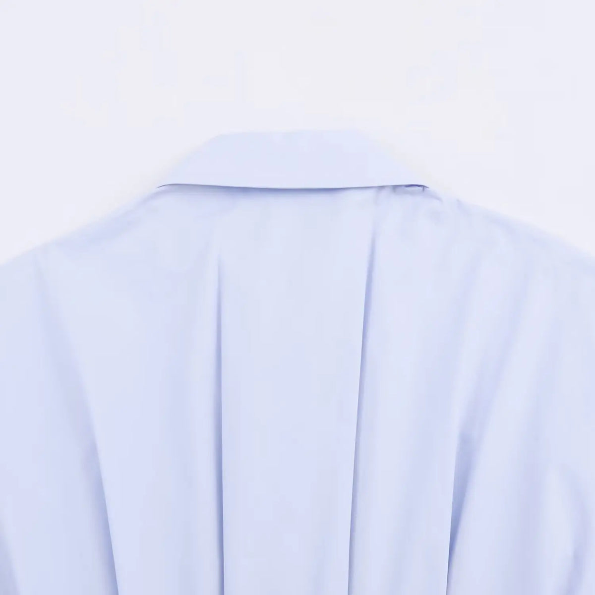 Blusa de Popelín con Pliegues para Mujer | Camisa Elegante de Manga Larga