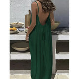 Vestido Largo de Verano de Tirantes para Mujer | Vestido Maxi de Playa con Espalda Descubierta