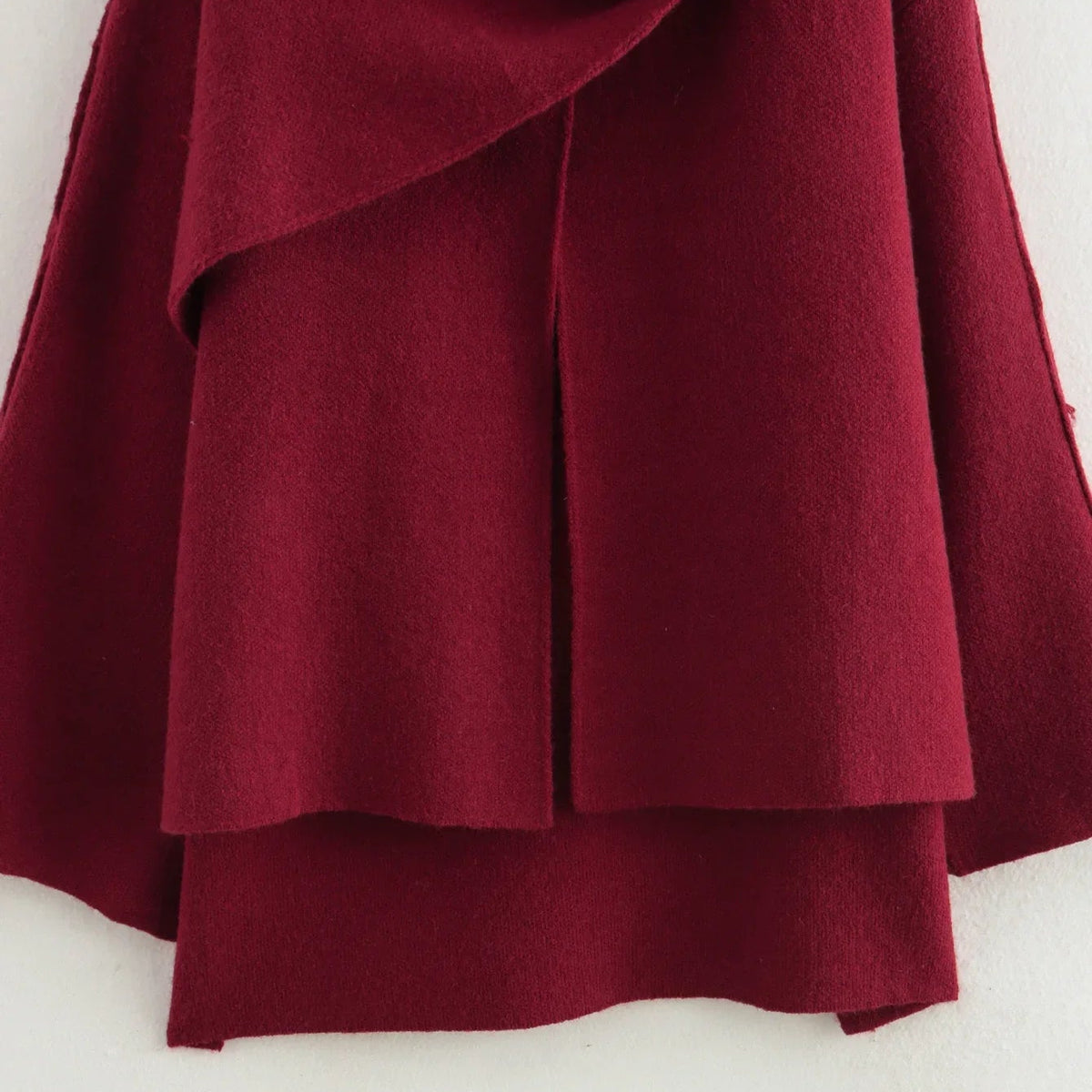 Jersey Oversize de Punto para Mujer | Con Bufanda Cruzada Estilo Capa