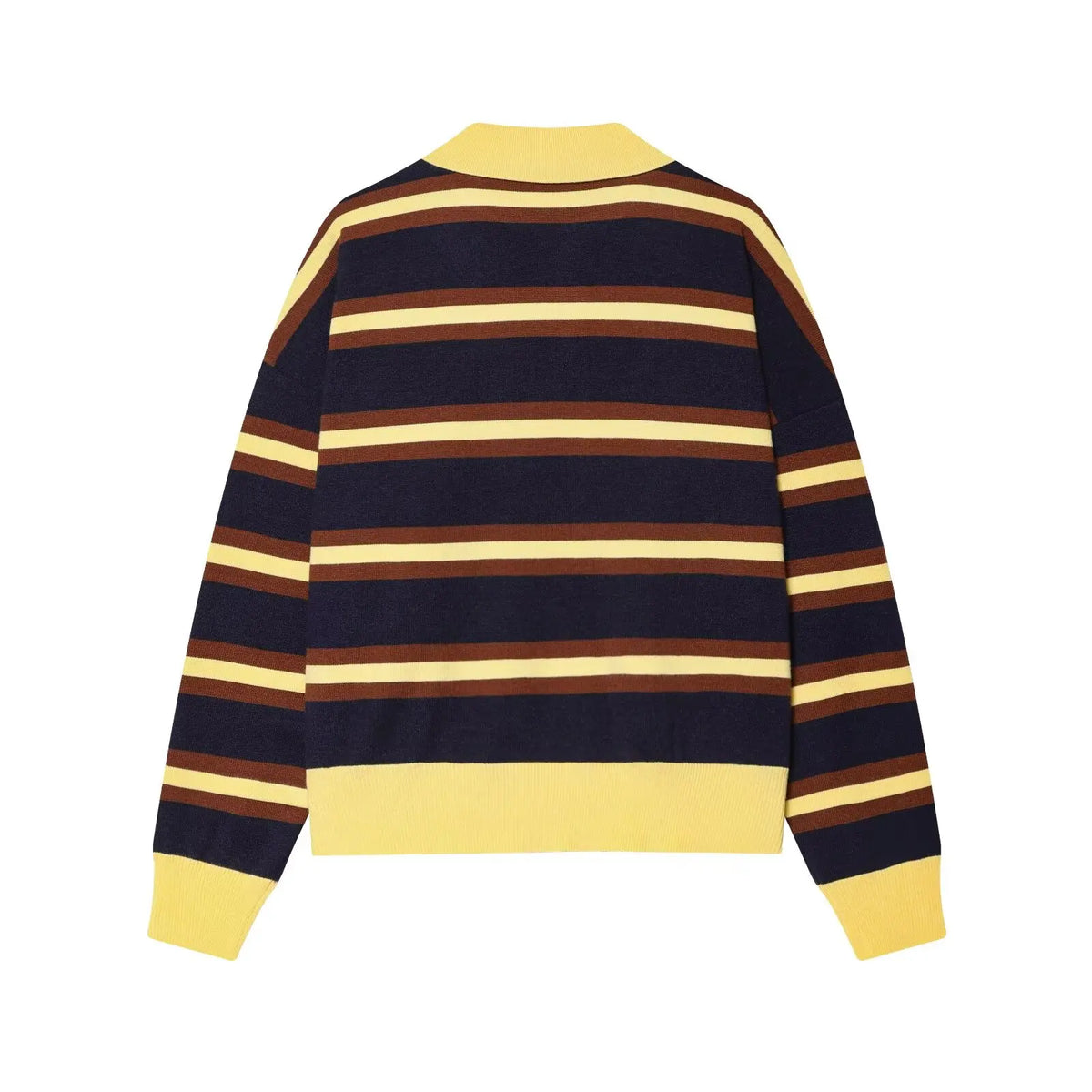 Jersey de Rayas Cuello Polo para Mujer | Oversize