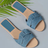 Sandalias Planas para Mujer | Sandalias de Verano de Rejilla Tejida Cómodas