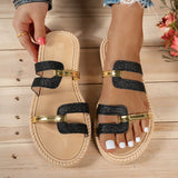 Sandalias Planas de Borlas para Mujer