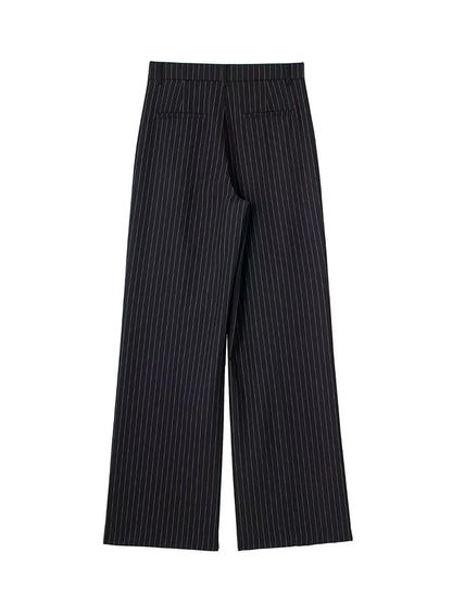 Pantalón de Pinzas Ancho para Mujer | Pantalón de Vestir Wide Leg de Tiro Alto