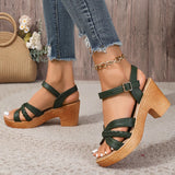 Sandalias de Tacón para Mujer | Sandalias Trenzadas de Plataforma con Tiras