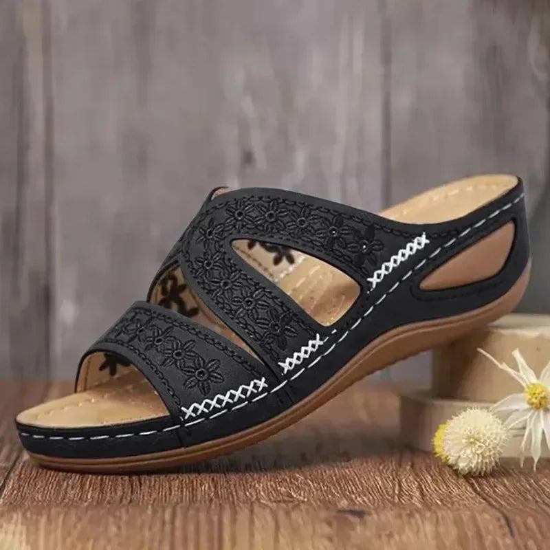 Sandalias de Cuña Ortopédicas para Mujer | Sandalias de Verano Cómodas con Plataforma