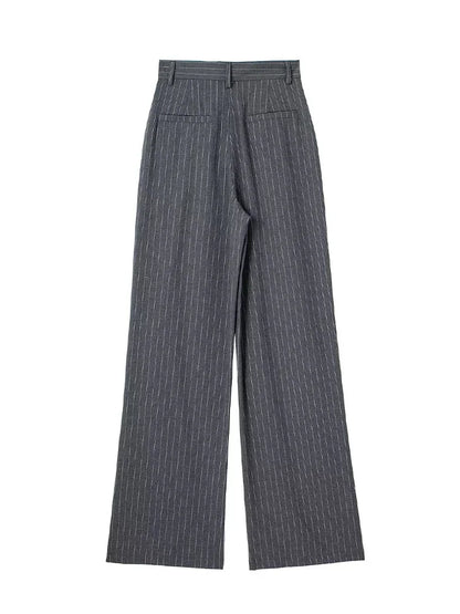 Pantalón de Pinzas Ancho para Mujer | Pantalón de Vestir Wide Leg de Tiro Alto