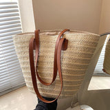 Bolso de Rafia para Mujer | Capazo de Playa Tejido de Verano
