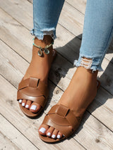 Sandalias Planas para Mujer | Sandalias de Verano de Rejilla Tejida Cómodas