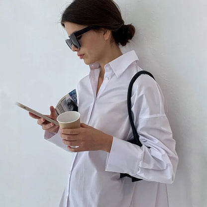 Camisa Larga Oversize para Mujer | Camisa Vestido Minimalista