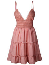 Vestido Lencero Liso para Mujer | Vestido de Tirantes de Verano Elegante