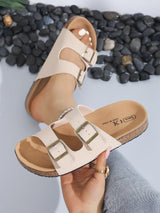 Sandalias de Corcho con Hebilla para Mujer | Sandalias Cómodas de Verano