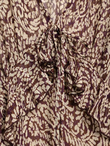 Vestido Midi Estampado para Mujer | Vestido Vintage de Manga Larga y Escote en V