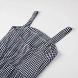 Vestido Largo de Verano para Mujer | Tirantes y Estampado de Cuadros, Bajo con Volante
