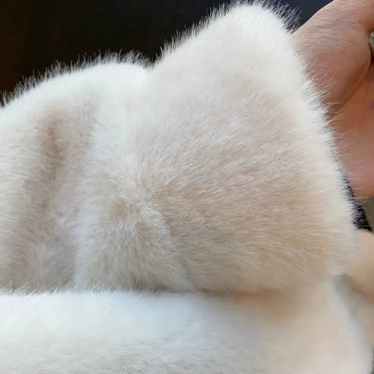 Abrigo de Pelo Corto para Mujer | Chaqueta de Pelo Sintético Efecto Visón