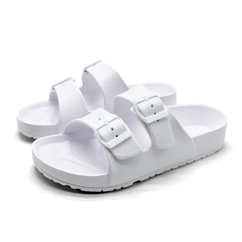 Zuecos EVA con Doble Hebilla para Mujer | Sandalias Cómodas de Verano