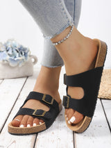 Sandalias de Corcho con Hebilla para Mujer | Sandalias Cómodas de Verano