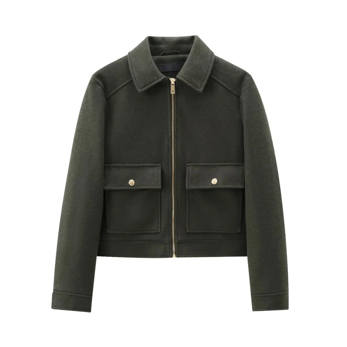 Chaquetón Corto de Invierno para Mujer | Cuello Camisero