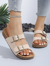Sandalias de Corcho con Hebilla para Mujer | Sandalias Cómodas de Verano