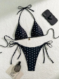Bikini de Dos Piezas para Mujer | Bañador de Lunares o Leopardo de Verano