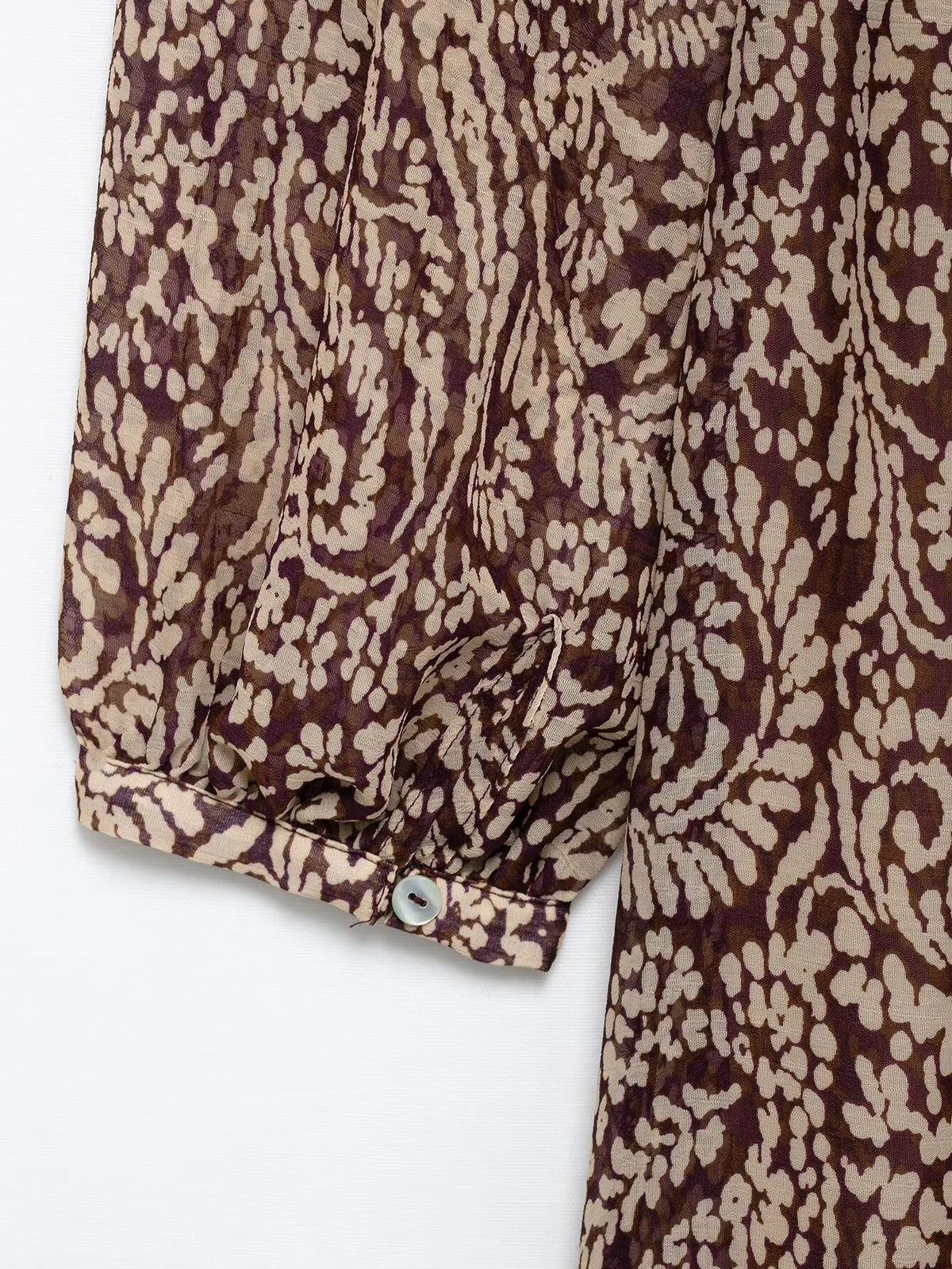 Vestido Midi Estampado para Mujer | Vestido Vintage de Manga Larga y Escote en V