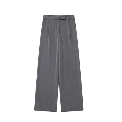 Pantalón recto vintage gris, foto real de la prenda