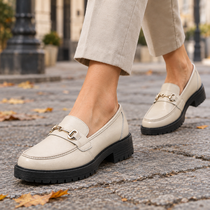 Mocasines Negros Beige - portada