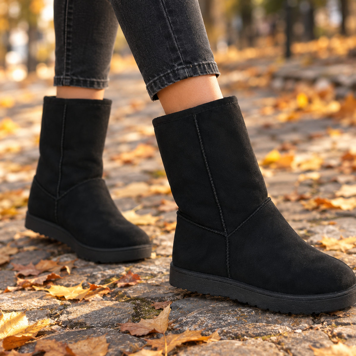Botas de Nieve Planas negro lifestyle v2