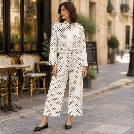 Conjunto Top y Pantalón de Lunares