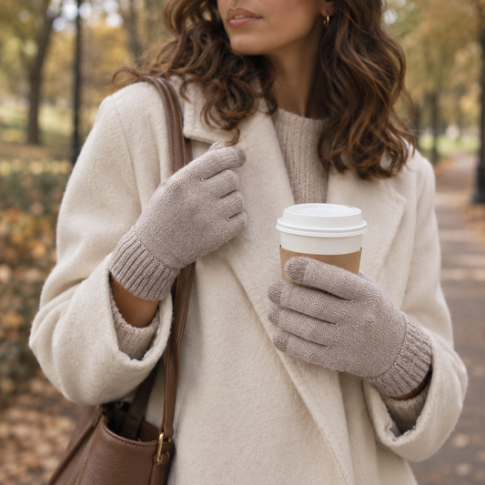 Guantes de Lana Merina Camel