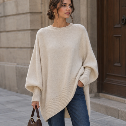Jersey Oversize Largo para Mujer – Crudo